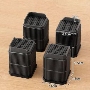 COOLSOOL Heavy-Duty Furniture Foot Pad Square Non-slip Washing Machine Support High Quality Adjustable Bed Lifter Desk Sofa Chair Legs