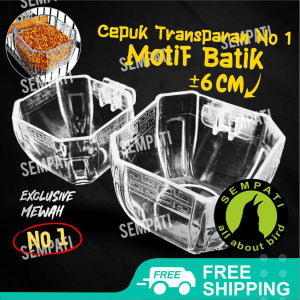 SEMPATI Cepuk Burung Segi 8 Delapan No 1 Emboss Batik Cepuk Wadah Tempat Pakan Makan Minum Burung Murai Batu Kacer Jalak Lovebird Kenari Branjangan Finch Sogon Pleci Kolibri Ciblek