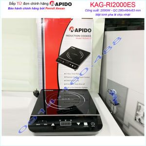 [HCM]Bếp điện từ đơn Rapido KAG-RI2000ES bếp từ đơn nấu nhanh ít hao điện sử dụng tiện lợi