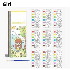 SANDBOX - KP164 1 SET PAKET LUKIS PAKET MELUKIS ANAK BUKU MEWARNAI CATATAN CAT AIR ANAK-ANAK BUKU LUKISAN AIR WARNA TERANG