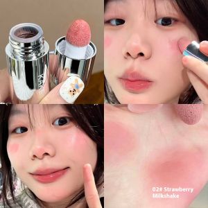 GUERBEIS บลัชออนเนื้อเหลวกำมะหยี่สีขาวธรรมชาติสไตล์เกาหลีสีบลัชเนื้อแมทเข้มต่ำแบบแท่งสำหรับนักเรียนราคาถูก