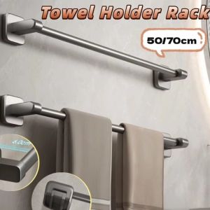 Towel Rack Bathroom Holder Adhesive Wall Mounted Space Saving Rust Resistant Home Organizer 50 70