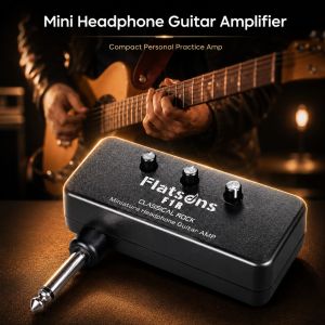 Portable Guitar Headphone Amplifier – Silent Practice for Electric Guitar Plug & Play Multi-Tone Effects Great for Night Use