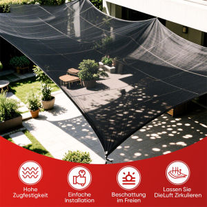 Black Shade Net 90% -95% Anti UV Jaring Hitam Sun Shade Net Outdoor Garden Greenhouse Car Porch