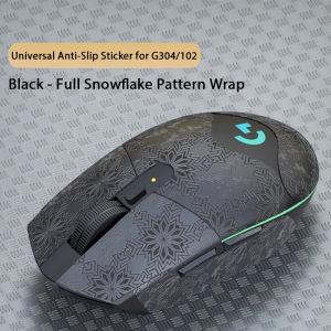 Anti-Slip Grips for Logitech G304/ Logitech G102 Mice - Snowflake Texture Super Sweat-Absorbent & Sweat-Resistant Removable Adhesive