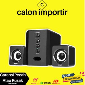 Speaker Speker Aktif 3in1 Surround Stereo 2.1 Super Bass Subwoofer USB Power Portable Ori