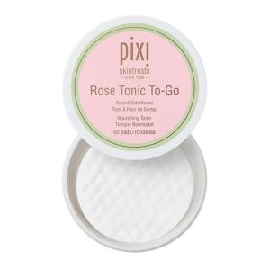 Pixi Skintreats Rose Tonic To-Go Rose & Elderflower Nourishing Toner Pads - 60 Counts