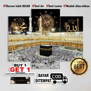 UGIARTS JAM DINDING KABAH MEKAH KABAH HIASAN DINDING PAJANGAN RUANG TAMU KALIGRAFI TEMPEL TEMBOK TERBARU UKURAN BESAR