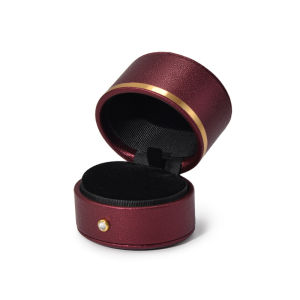 Oirlv เครื่องประดับกล่องแหวนกล่องต่างหูกลมต่างหูกล่องเครื่องประดับกล่องบรรจุภัณฑ์ นำเข้า PU หนัง H117