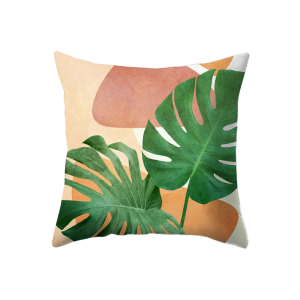 TopStar-Home Printed Throw Pillow Case For Sofa Nordic Leaves Style Cushion Cover Pillow Case Home Decor 18 X 18 inches
