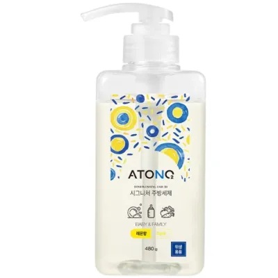 Nước Rửa Bình Sữa Atono2 Hương Chanh/Mẫu Đơn/Hương Thảo Chai/Túi 480g An Toàn Cho Bé - Bibo Mart