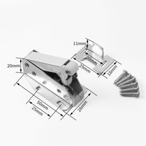 2Pcs Modern Touch To Open Latch S1500-GM Finish Hardware For Cabinet Door Fitting