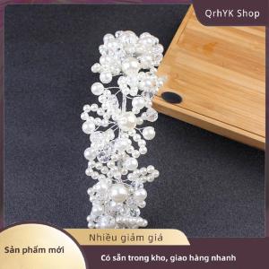 Hàng có sẵn✨ Cô Dâu đám cưới Headband pha lê hoa vương miện Vương Miện Ngọc Trai Rhinestone tóc ban nhạc