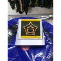1set Baret Biru+emblem Pm Camel Merah/Baret Polisi Militer Baret Pom Ad. 