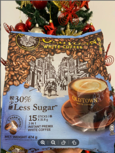 [OLD TOWN] OldTown White Coffee 3in1 LESS SUGAR 15 sachets per pack from MALAYSIA