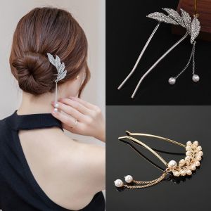 Trâm cài tóc ngọc mặt dây chuyền phong cách đơn giản cổ xưa trâm búi tóc retro cổ tích