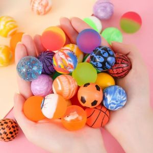 100pcs 32mm natural rubber elastic balls Bouncy Ball Toy