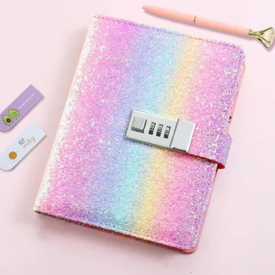 Buku Diary Notebook Buku Catatan Buku Jurnal Ukuran B6 Dengan Kunci Kombinasi 3 Digit Ukuran 18.3x14 cm WMO YUF-5