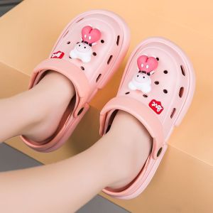 [Free Shipping] Thick-Soled Perforated Clogs For Women New Style Sweet And Stylish Sandals Outdoor Wear Height-Increasing Thick-Soled Ins Style