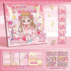 {SG Local} Childrens Magnetic Quiet Book Princess Scene Dress-Up Sticker Book DIY Craft Toy