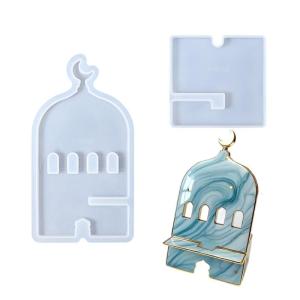Artistic Resin Craft Mold for Phone Stands Detachable H Shape Design with Travel Friendly Assembly