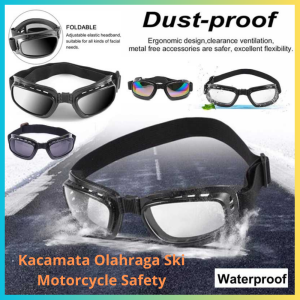PENGIRIMAN CEPAT BOBB Kacamata Olahraga Ski Motorcycle Safety Goggles Foldable Elastic / BAGUS kecamata keren olaraga motor pria serbaguna multifungsi cross nyama digunakan
