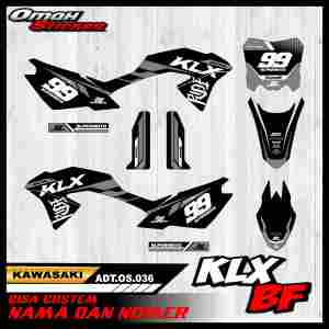 DECAL STRIPING KLX BF  G SE PREMIUM - BISA  GANTI NAMA DAN NOMER. ADT.036
