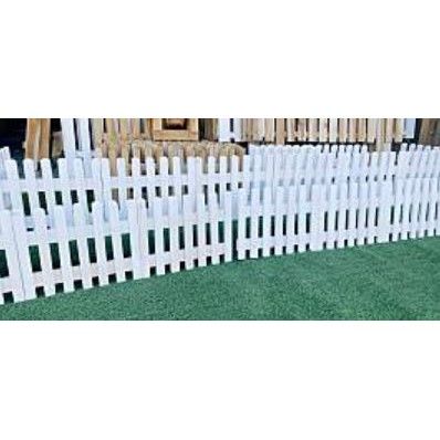 รั้วไม้สักตกแต่งสวนสีขาว