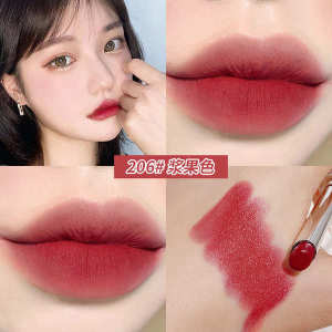 ❂Silver wing moisturizing lipstick water light mirror water moisturizing matte waterproof non-fading non-stick cup rotten tomato red women☸