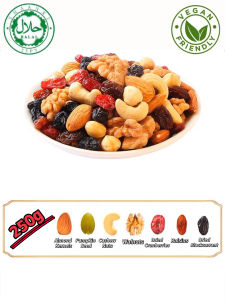 （halal）Daily Roasted Nuts Healthy Mix Nuts and Dried Fruit almond/walnut/cashew nut/pumpkin seed/dried cranberries/dried blackcurrant/raisins healthy snack 每日坚果 混合坚果 健康零食 孕妇零食