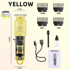 Pony Transparent Trimmer Hair Clipper Rechargeable Small Silent Electric Hair Cordless Mens USB mesin gunting rambut