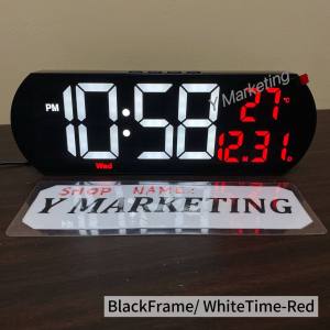 5506 Bright Digital Alarm Clock Wall Hang Or Display Stand 3 Different Alarm Time