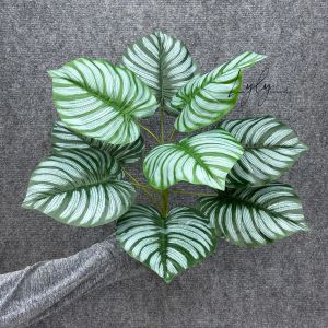 Cụm Lá Môn 9 Nhánh 9 Lá Trang Trí Để Bàn Cắm Điểm Sự Kiện.Hoa Lụa LyLy Decor