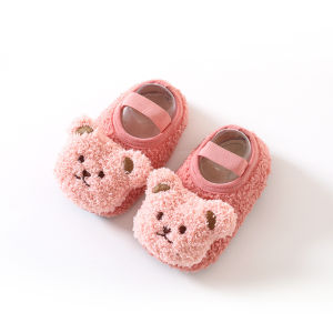 DENOSWIM Cartoon Bear Baby Floor Socks Anti-slip Autumn Winter Thicken Soft Soled Prewalker Socks