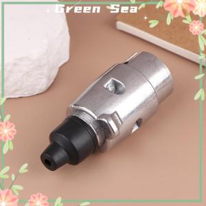 Green sea 12V 7 Pin Trailer Plug Socket Set Aluminum Alloy Plug Trailer RV Plug Socket Car Trailer Coupling Connector EU Plug