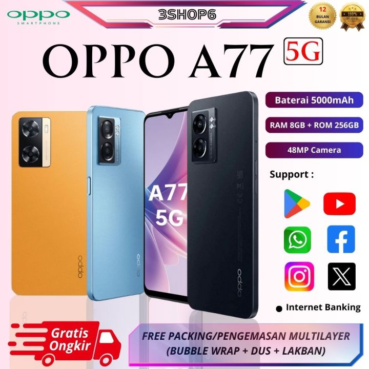 OPPO A57 5G - Oppo A77 5G RAM 8/256GB Smartphone OPPO Terbaru 2023