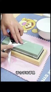 Whetstone Premium Double-sided Sharpening Stone of White Corundum Whetstone Knife Sharpener with Anti-Slip Mat