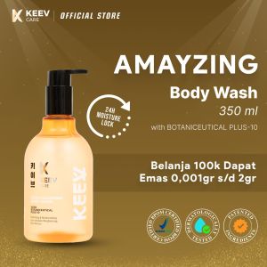 Keev Care Deep Cleansing Body Wash with BOTANICEUTICAL PLUS-10 350gr Sabun Mandi Mencerahkan Melembabkan Menghaluskan dan Mencegah Radikal Bebas