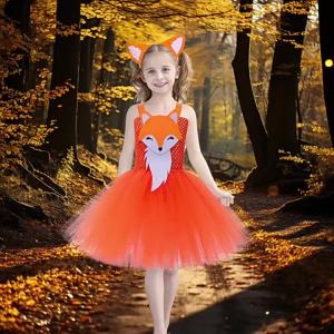 Childrens Cosplay Animal Fox Dress Cosplay Princess Dress Halloween Animal Costume Girls Dress Up Halloween Costume For Kids2026