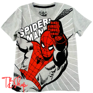 Kaos Anak Laki Baju Spiderman Abu Umur 2-10 tahun