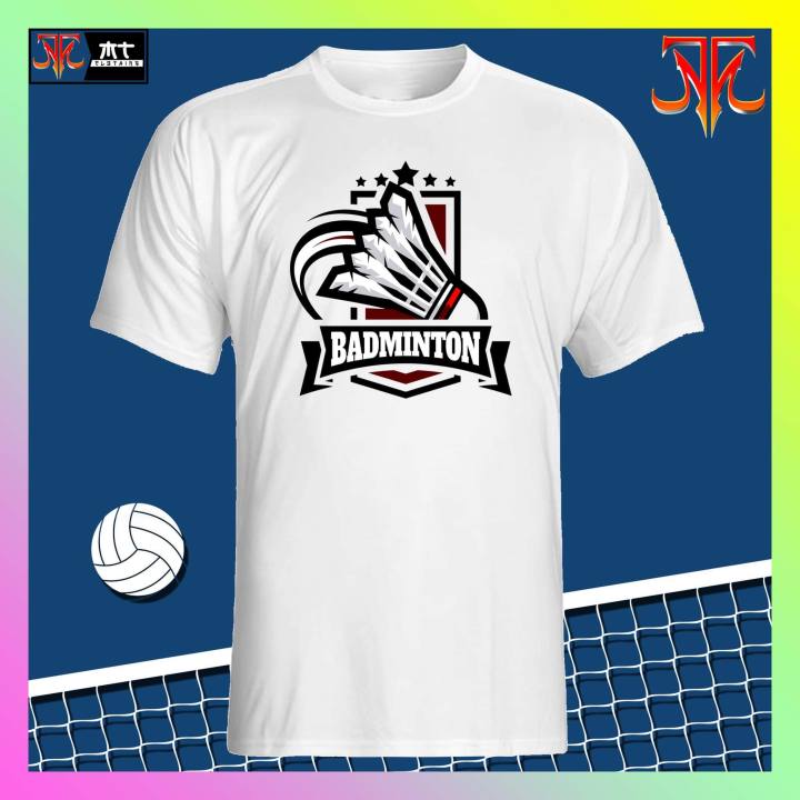 Dry Fit Badminton Design2 Size XS to XXL Dri-Fit Badminton T