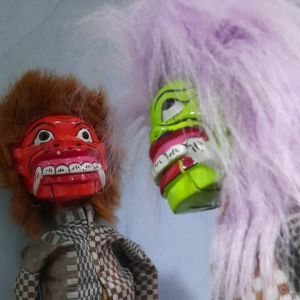 Wayang Golek Kayu Buta Ukuran Sedang ( T 40 cm ) Kepala Bisa Noleh Kiri Kanan dan Mulut Bisa Buka Tutup