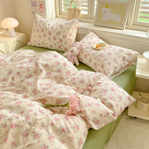 Dansunreve 1pc Quilt Cover Floral Washed Cotton Duvet Cover 被套 Soft Comfortable Beddings Comforter Cover INS High Quailty Single Queen King Size