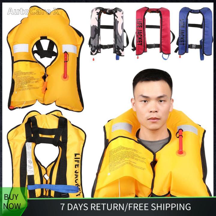 WSMHXRJRY Float Adjustable Manual Safe Water Sport Jacket Inflatable ...