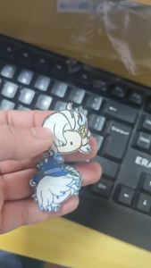 2Pcs/Set  Hair Clip Women Acetate Sheet No Bend Bangs Clip Furina de Fontaine Focalors Hydro Archon God of Justice Neuvillette Duckbill Clip Hairpins Hair