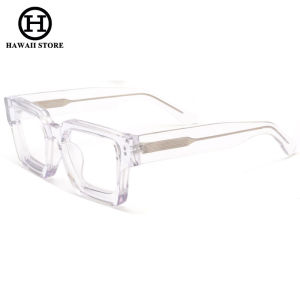 HAWAII Fashion Luxury Decoration Square Style Glasses Acetate Frame Ins Cool Popular Brand Design Eyewear