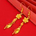 【Malaysia Ready Stock】916 Gold Earrings for Women Original Hollow Leaves Earrings Korean Style Subang Telinga Perempuan Anting Anting Perempuan Subang Emas 916 Earing Set for Girls Girls Birthday Jewellery Gifts. 