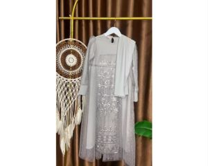 Gamis Set Hijab Amena Couple MOm and Kids