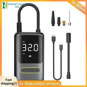 【HFM】 Car Wireless Air Pump Power Display Portable Car Inflator Pump Bicycle Air Compressor for Automobile Bicycle Ball