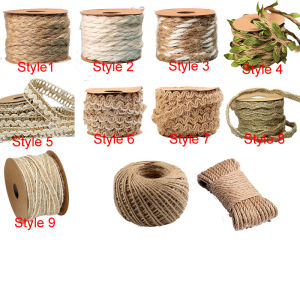 Natural Jute Ribbon Crafts Rope String DIY Wedding Jute Cord Twine Vintage Jute Gift Wrap Sewing Party Home Accessories